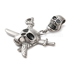 Halloween 304 Edelstahl Emaille Anhänger&nbsp;STAS-Q317-05C-AS