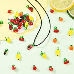 40pcs 8 Arten handgemachte Bunte Malerei-Anhänger&nbsp;LAMP-YW0004-30