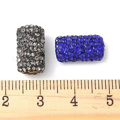 Perles en laiton pavées d'argile strass&nbsp;KK-P305-07C-G