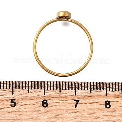 304 Edelstahl Fingerring Strass Fassungen&nbsp;STAS-H237-01B-G