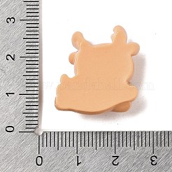 Cabujones decodificados de resina opaca con tema de oso navideño&nbsp;RESI-S397-02I