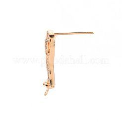 Minuteria in ottone con micro pavé di zirconi chiari&nbsp;KK-T062-234G-NF