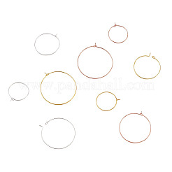 Messing Weinglas Charm Ringe&nbsp;KK-CD0001-05
