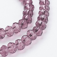 Chapelets de perles en verre transparente  &nbsp;GLAA-R029-4mm-M