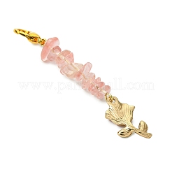 4 pendentif décoratif en alliage émaillé en forme de rose pour la Saint-Valentin&nbsp;HJEW-JM02858