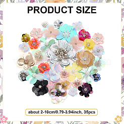 DIY-Blume aus ABS-Kunststoff und Strassen zum Basteln&nbsp;DIY-WH0899-14