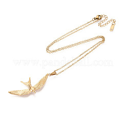 Collane con ciondolo in acciaio inossidabile 304&nbsp;NJEW-T018-23G