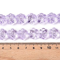 Transparentes perles de verre de galvanoplastie brins&nbsp;EGLA-T021-12E