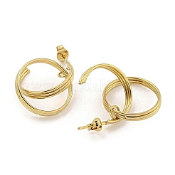 Boucles d'oreilles en acier inoxydable 304 pour femmes&nbsp;EJEW-E305-06G