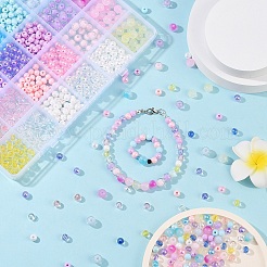 DIY-Sets zur Schmuckherstellung mit runden Acrylperlen&nbsp;DIY-YW0011-64