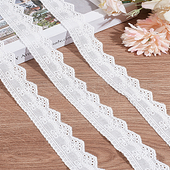 5 Yards Baumwollspitzenbesatz mit hohler Blume und Schleife&nbsp;OCOR-LP0001-17