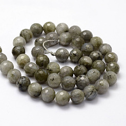 Sfaccettature naturali labradorite perline fili&nbsp;G-F364-17-8mm