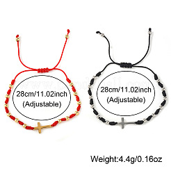 2 bracciale a maglie incrociate in acciaio inossidabile 304&nbsp;BP8988-3