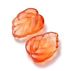 Herbstthema zweifarbige transparente Glasanhänger&nbsp;GLAA-YW0001-53C