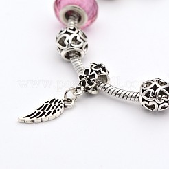 Lega ala perline stile braccialetti europei&nbsp;BJEW-P049-20A