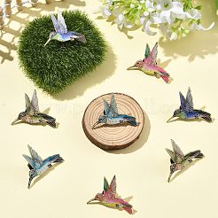 8 Stück 4 Farben Kolibri-Emaille-Anstecknadeln&nbsp;JEWB-CJ0003-63