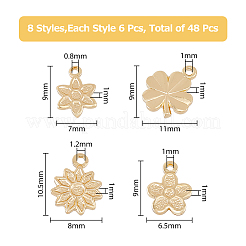 48 Stück Messing-Charms im 8-Stil mit Rack-Beschichtung&nbsp;KK-HY0001-48