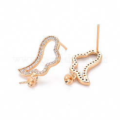 Minuteria in ottone con micro pavé di zirconi chiari&nbsp;LS-KK-T062-233G-NF