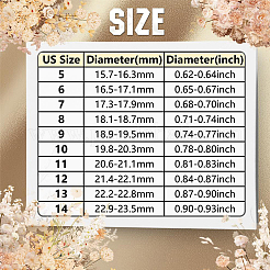 18 Stück 18 Stile Edelstahl-Fingerringe&nbsp;RJEW-SC0001-36RG