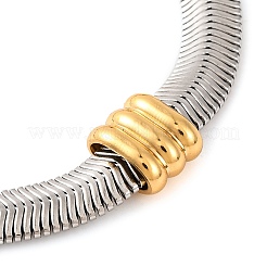 Flache Schlangenkettenarmbänder aus 304 Edelstahl für Damen&nbsp;BJEW-G711-06GP