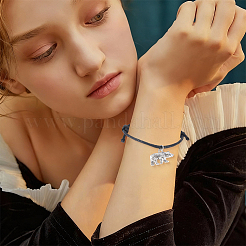 40 collana con ciondolo e bracciale in cordino cerato regolabile in 2 stili&nbsp;NJEW-SC0001-63