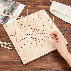 Quadratisches Häkelblockierbrett aus Holz&nbsp;DIY-CA0005-27B
