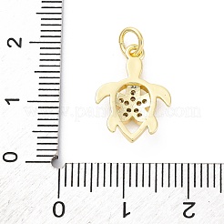 Pendentifs avec zircon cubiques à micro-pavés en laiton&nbsp;KK-D325-34G