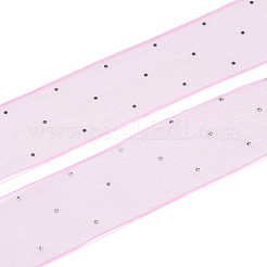 Ruban en satin polyester et acrylique imprimé sur une seule face&nbsp;SRIB-T009-06F