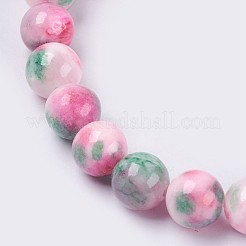 Armband aus natürlichem Jade-Perlen-Stretch&nbsp;BJEW-P214-26-10mm