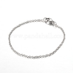 Anlaufgeschützte Ankerkettenarmbänder aus Edelstahl&nbsp;BJEW-JB01930