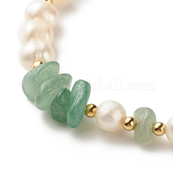 Braccialetto di perline di avventurina verde naturale&nbsp;BJEW-TA00032-01