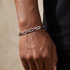 Ovale Armbänder aus Edelstahl 304 mit hohler Kreuzgliederkette&nbsp;WG549C5-01