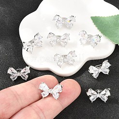 Messing Micro Pave klare Zirkonia Twister Verschlüsse&nbsp;XGRQ5K835-829P