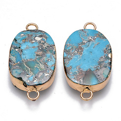 Imperial Jasper Verbinder-Steckverbinder aus synthetischer Goldlinie&nbsp;G-R457-12