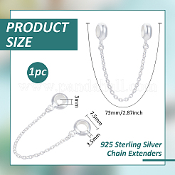 1 Stück: 925 Kettenverlängerungen aus Sterlingsilber&nbsp;STER-BC0003-04S