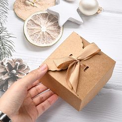Scatole regalo di carta con fiocco di nastro creativo quadrato&nbsp;ST-CJ0006-01A