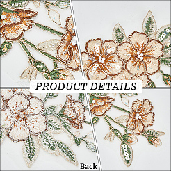 2 x Blumen-Aufnäher für Kleidung.&nbsp;DIY-GF0012-86B
