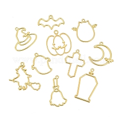 Pendentifs à lunette arrière ouverte en alliage de zinc halloween&nbsp;PALLOY-CJ0001-121