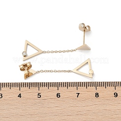 Pendientes de acero inoxidable 304 con rhinestone&nbsp;EJEW-Z089-17G
