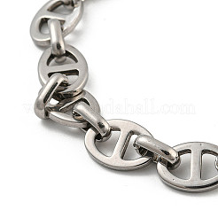 Bracelets à maillons ovales en acier inoxydable 304 anti-ternissement pour hommes et femmes&nbsp;BJEW-D042-22C-P
