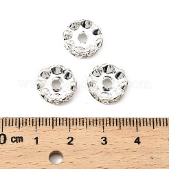 Abalorios de latón Diamante de imitación espaciador&nbsp;RB-A014-L12mm-01S