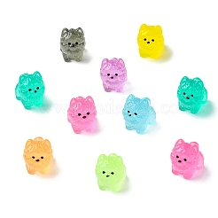 40 pezzo di ornamenti in miniatura luminosi a forma di cane in 8 colori&nbsp;DJEW-CJZ0001-004