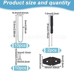 10 ensemble de supports de cadre photo en fer et en plastique&nbsp;ODIS-GO0001-04B