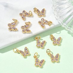 Colgantes de latón con circonitas cúbicas transparentes de Shegrace&nbsp;XGRQ3Q926-628G-D