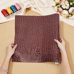 Tela de cuero sintético con estampado de cocodrilo&nbsp;DIY-BC0018-10B