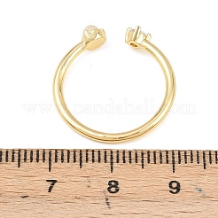 Offene Manschettenringe aus 304 Edelstahl mit Mikropflaster und Zirkonia&nbsp;LS-RJEW-P175-04G