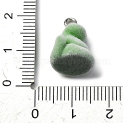 Pendentifs en résine en forme d'animaux floqués&nbsp;FIND-S001-03A