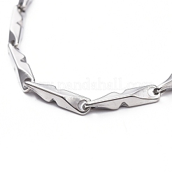 Anlaufgeschützte Unisex-Armbänder aus 304er Edelstahl mit Gliederkette&nbsp;BJEW-L637-41B-P