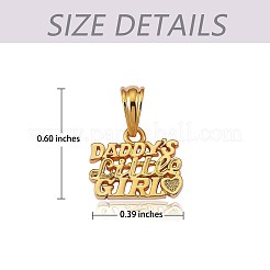 Collana con ciondolo a forma di bambina di papà di parola&nbsp;JN1040A