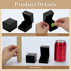 Aufbewahrungsboxen für Broschen/Anstecker aus Papier&nbsp;CON-WH0107-41C